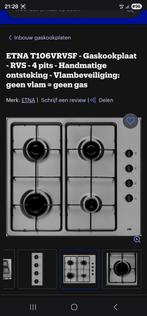 Etna T106VRVSF Inbouw Gaskookplaat - 4 pits, Nieuw, Inbouw, Gas, 4 kookzones