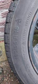 Winterbanden Continental Set 195/55 R16, Auto-onderdelen, Banden en Velgen, Ophalen, Gebruikt, 16 inch, Winterbanden