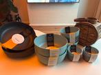 Royalvkb schalen set - blauw/grijs - nieuwstaat, Ophalen of Verzenden, Nieuw