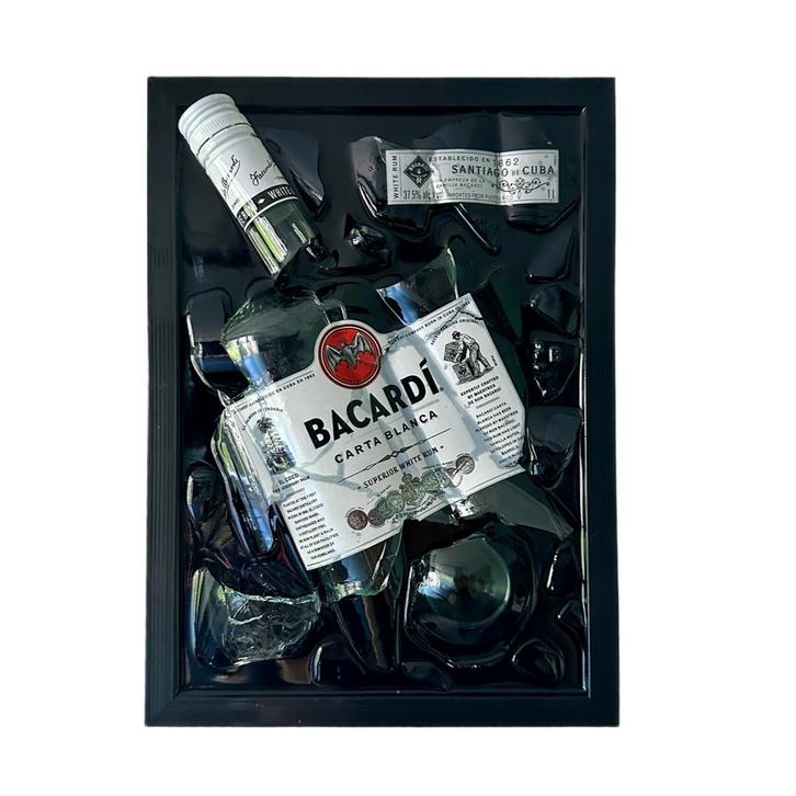 Bacardi 1 Broken bottle, Antiek en Kunst, Kunst | Schilderijen | Modern, Ophalen of Verzenden