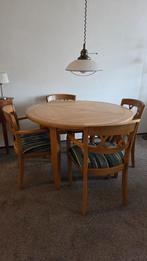 eettafel en stoelen, Huis en Inrichting, Tafels | Eettafels, Ophalen, Gebruikt, 100 tot 150 cm, 50 tot 100 cm