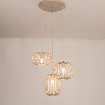hanglamp beige zand tafel eettafel hal japandi lamp 45cm beschikbaar voor biedingen