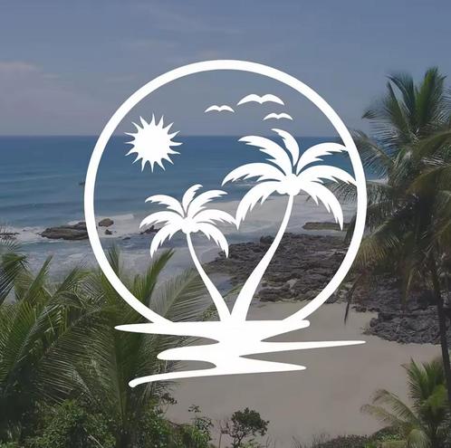 Strand Sticker Palmbomen 50cm, Caravans en Kamperen, Camper-accessoires, Nieuw, Verzenden