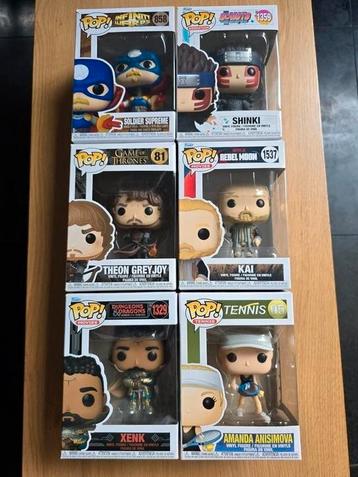 Funko pops! 6 stuks in doos. Zie ook losse advertenties. beschikbaar voor biedingen