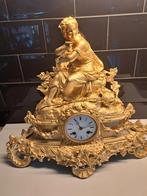 Bronzen Goudvergulde Pendule - Prachtige Staat!, Antiek en Kunst, Antiek | Klokken, Ophalen of Verzenden
