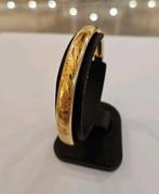 Vintage 14 karaats gouden slavenarmband / bangle bloemen, Ophalen of Verzenden, Zo goed als nieuw, Goud, Goud