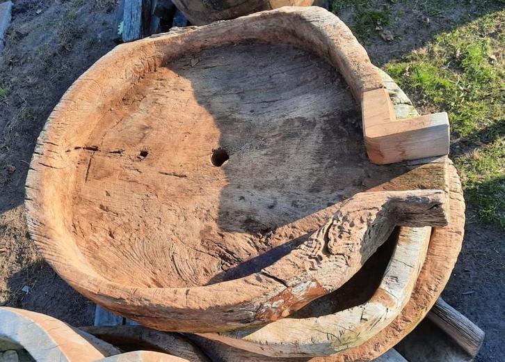unieke XXL houten trog troggen bak schaal oud sober stoer, Huis en Inrichting, Woonaccessoires | Overige, Nieuw, Ophalen