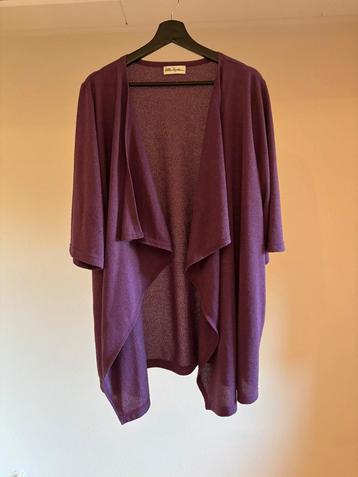 Paars losvallend vest van ulla popken maat 54/56 beschikbaar voor biedingen