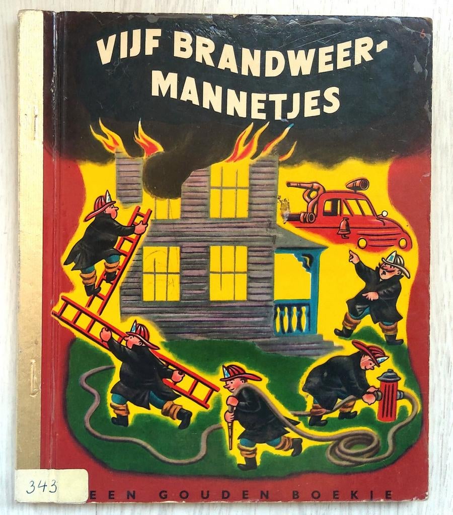 Vijf brandweermannetjes. Een Gouden Boekje nr 6., Ophalen of Verzenden, Gelezen