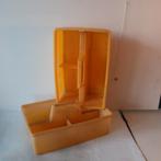Gereedschap bak kist kunststof geel vakken vintage retro SET, Ophalen of Verzenden, Huis en Inrichting