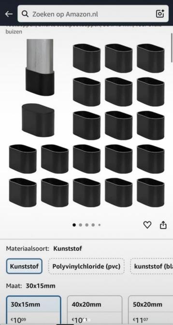 Stoelpoot bescherming 30x15mm beschikbaar voor biedingen
