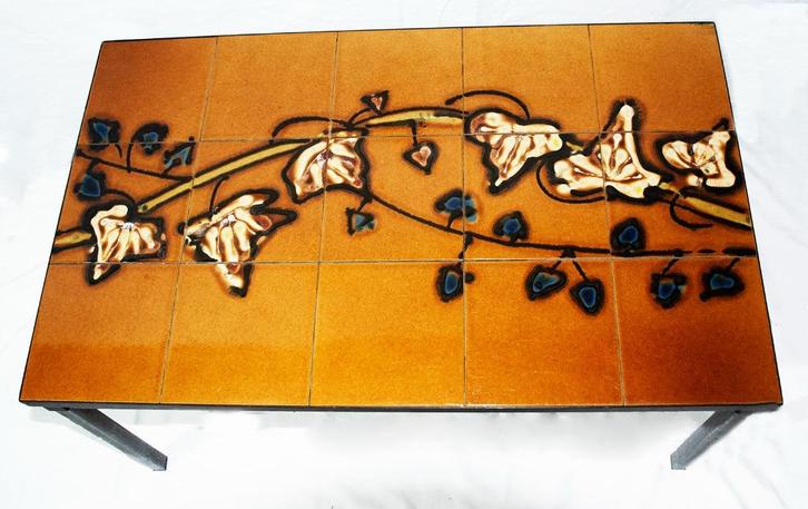 Mid-Century bijzettafel in de stijl van Belarti, Huis en Inrichting, Tafels | Bijzettafels, Gebruikt, Rechthoekig, Minder dan 45 cm