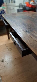 Stoere eiken tafel - ideaal voor café, boerderij, woonkamer, Huis en Inrichting, Tafels | Eettafels, Ophalen, Gebruikt, 100 tot 150 cm