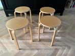 Set van 4 Ikea Frosta krukjes vintage, Ophalen of Verzenden, Zo goed als nieuw, Hout