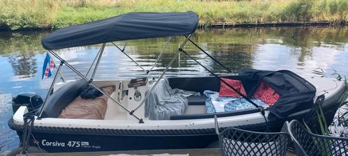 Corsiva 475 New Age inclusief biminitop, Watersport en Boten, Sloepen, Zo goed als nieuw, 10 tot 30 pk, 3 tot 6 meter, Buitenboordmotor
