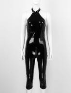 Zwarte kunstleren dames catsuit / jumpsuit bodysuit wetlook, Nieuw, Kleding, Verzenden