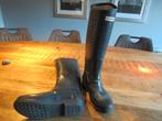 Hunter boots regenlaars zwart/grijs maat 38., Zwart, Ophalen of Verzenden, Gedragen, Regenlaarzen