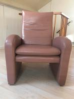 Leren design fauteuil, Ophalen, Gebruikt, Minder dan 75 cm, Leer
