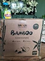 200 Stuks Bamboo Servetten, Ophalen of Verzenden, Nieuw