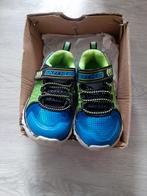 Skechers blauw groen met lichtjes Maat 21, Schoenen, Zo goed als nieuw, Jongen, Skechers