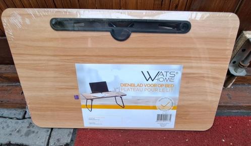te koop houten bed tafeltje met vak voor tablet 50 x 30 x 22, Huis en Inrichting, Tafels | Bijzettafels, Nieuw, Rechthoekig, 60 cm of meer