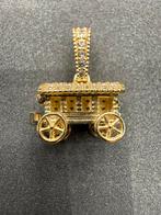 14K Goud - Gouden Woonwagen - 14Karaat - Hanger - Nieuw, Overige voorstellingen, Nieuw, Ophalen of Verzenden, Goud