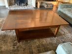 Unieke massief houten salontafel met uitschuifbare bladen, Huis en Inrichting, Tafels | Salontafels, Ophalen, Gebruikt, Rechthoekig