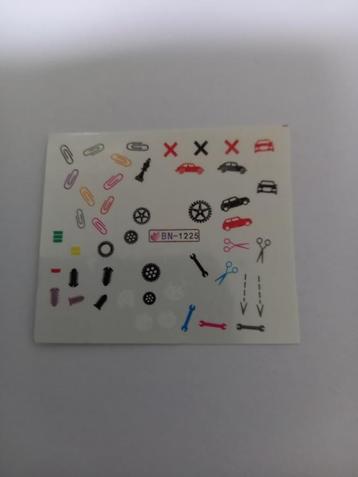 Velletje nagel water decals stickers BN-1225 peperclip auto  beschikbaar voor biedingen