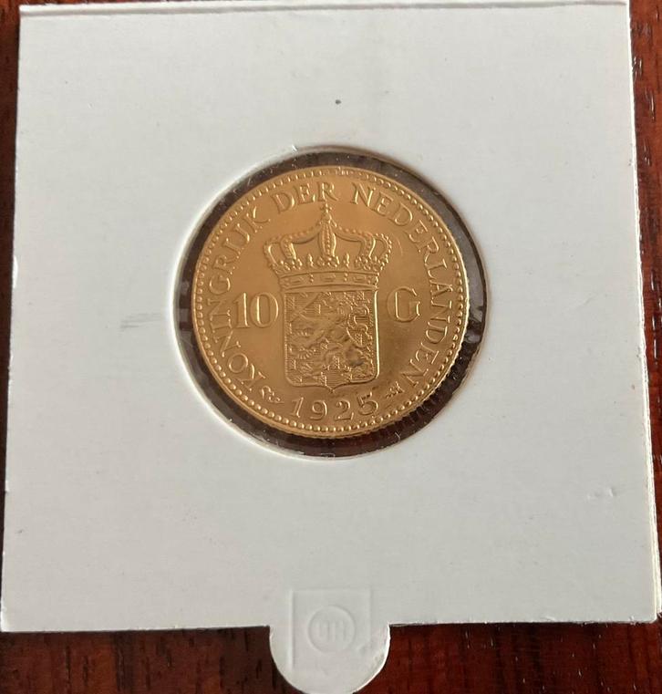 Gouden tientje 1925, Postzegels en Munten, Munten | Nederland, Losse munt, 10 gulden, Koningin Wilhelmina, Goud, Ophalen