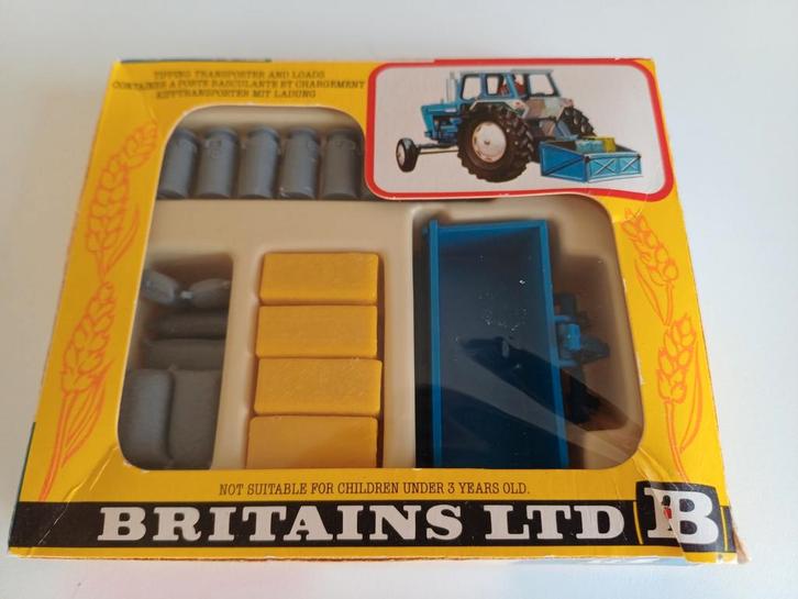 Vintage Britains 9545 doosje met bak en toebehoren, Verzamelen, Speelgoed, Gebruikt, Ophalen of Verzenden
