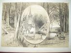 63 / Rozendaal Waterberg en Zwitserse Partij Litho 1876, Antiek en Kunst, Kunst | Litho's en Zeefdrukken, Ophalen of Verzenden