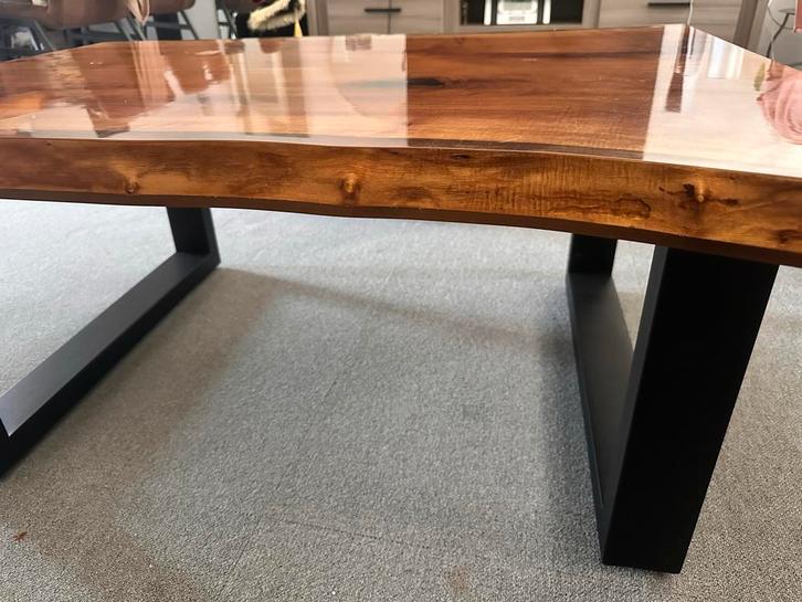 AANBIEDING! hele fraaie set Epoxy Salontafel en eettafel, Huis en Inrichting, Tafels | Salontafels, Zo goed als nieuw, Minder dan 50 cm