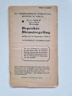 Oud NS Spoorboekje/Beperkte Dienstregeling 16 september 1946, Verzamelen, Spoorwegen en Tramwegen, Boek of Tijdschrift, Gebruikt