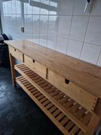 IKEA NORDEN houten keukentrolley / werktafel, Ophalen, Gebruikt, 150 tot 200 cm, Minder dan 100 cm