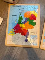 Houten puzzel NL en Europa, Ophalen of Verzenden, Zo goed als nieuw