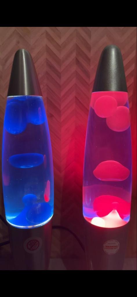Retro oldschool Lavalampen - Blauw, Rood, Roze - €30 p/st, Huis en Inrichting, Lampen | Vloerlampen, Nieuw, Minder dan 100 cm