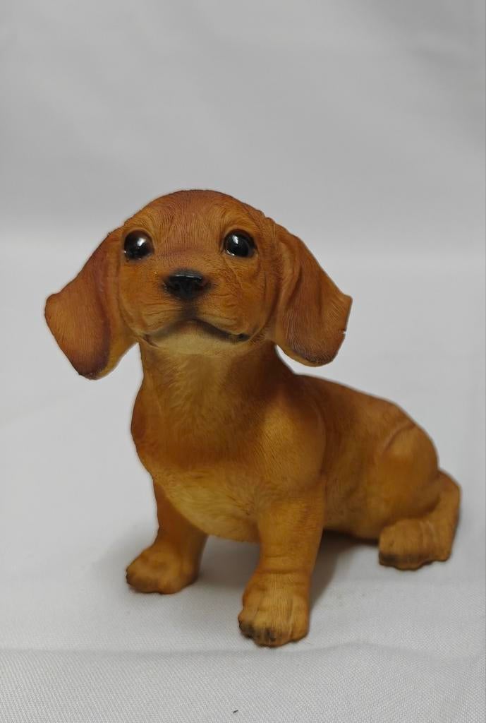 Teckel pup bruin gekleurd. Teckels, Verzamelen, Beelden en Beeldjes, Nieuw, Dier, Ophalen of Verzenden