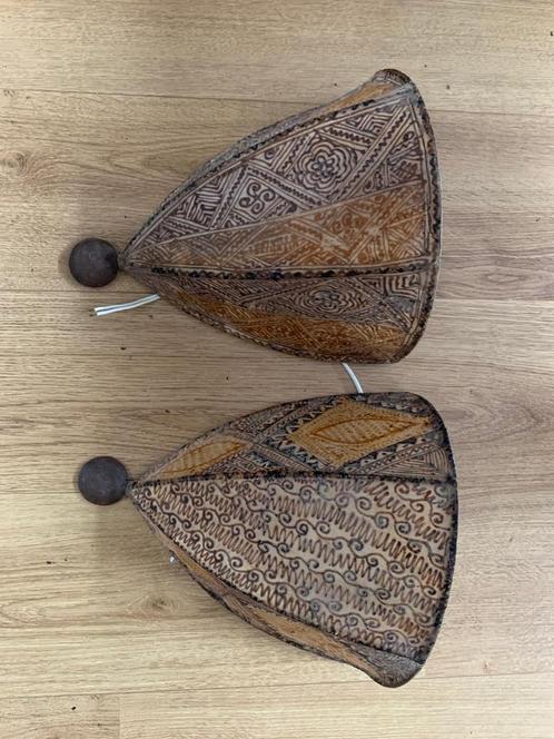 2 Wandlampen Batikstijl, Antiek en Kunst, Antiek | Lampen, Ophalen of Verzenden