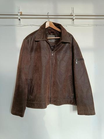 Donar vintage leren jas maat L XL bruin  beschikbaar voor biedingen