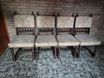 Eetkamer stoelen donker Eiken, Huis en Inrichting, Stoelen, Ophalen, Hout, Gebruikt, Bruin