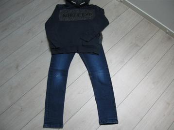 ZGAN hoody set 164 sweat shirt jas + spijker broek €15.00 beschikbaar voor biedingen