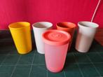 Roze Tupperware beker met deksel, Ophalen of Verzenden, Zo goed als nieuw, Rood, Beker of Kan