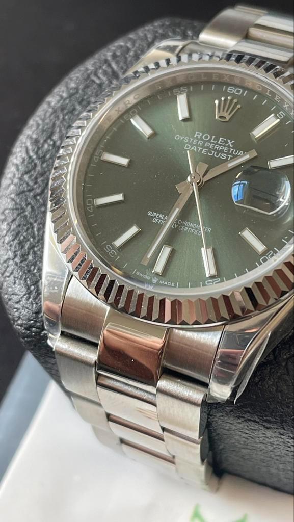 Rolex Datejust 41 Mintgroen, Sieraden, Tassen en Uiterlijk, Horloges | Heren, Nieuw, Polshorloge, Rolex, Overige materialen, Overige materialen