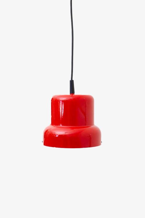 Rode ‘Mini Poker’ hanglamp Jo Hammersborg  Fog Morup vintage, Huis en Inrichting, Lampen | Hanglampen, Gebruikt, Minder dan 50 cm