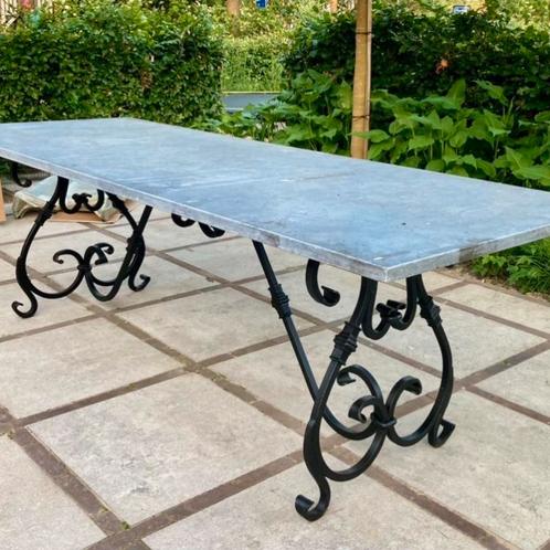 * hardsteen tafel gieijzer & smeedijzer roest tuintafel, Tuin en Terras, Picknicktafels, Nieuw, Rechthoekig, Staal, Ophalen