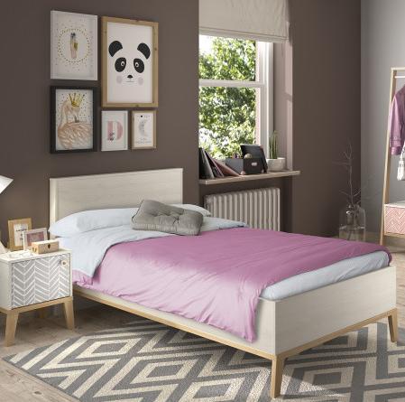 Alika 1-persoonsbed - Gebleekt kastanje, Kinderen en Baby's, Kinderkamer | Bedden