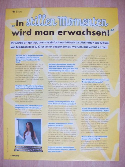 Artikel over Madison Beer uit Duits tijdschrift Bravo - A4, Verzamelen, Muziek, Artiesten en Beroemdheden, Nieuw, Boek, Tijdschrift of Artikel