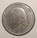 1892 Gulden Wilhelmina Loshangend Haar, Postzegels en Munten, Munten | Nederland, 1 gulden, Zilver, Ophalen of Verzenden, Koningin Wilhelmina