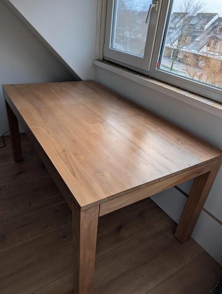Massief kersenhouten eettafel 160x89,5x76,5, Huis en Inrichting, Tafels | Eettafels, Zo goed als nieuw, 50 tot 100 cm, 150 tot 200 cm