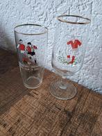 2 oude voetbal glazen Feyenoord - Benfica - glas, Ophalen of Verzenden, Gebruikt, Feyenoord, Overige typen